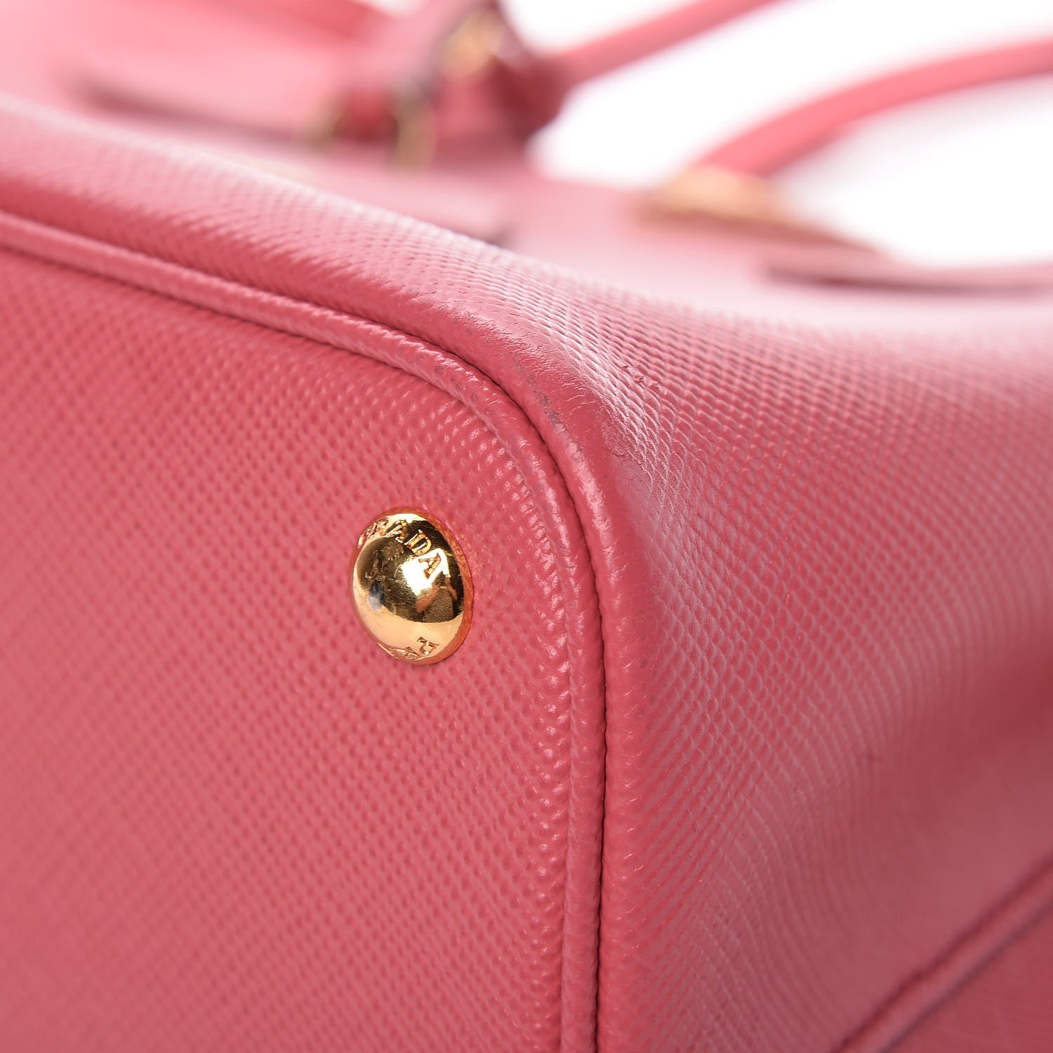 Prada Saffiano Cuir Medium Double Bag Tamaris Pesca 13 of 15