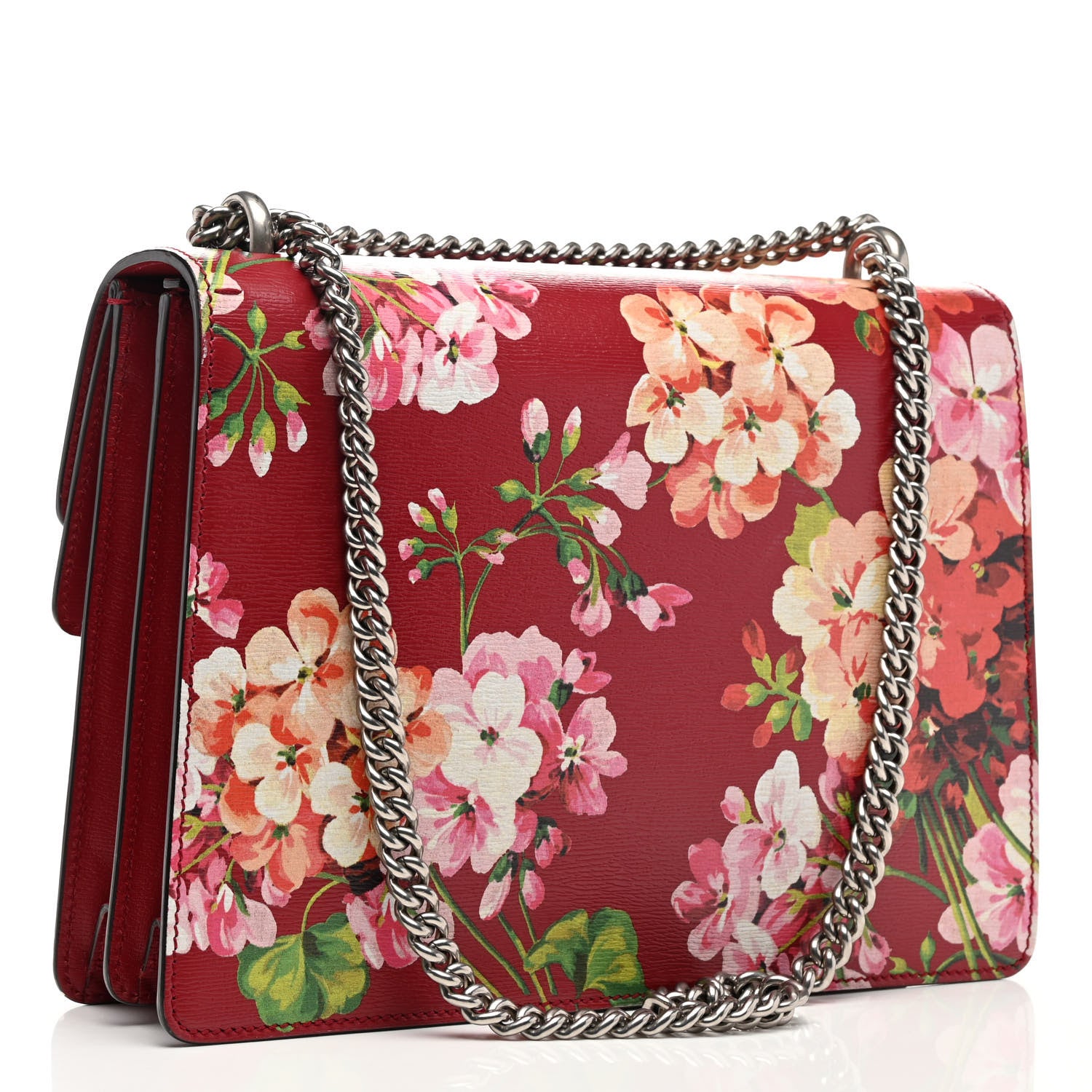 Gucci Calfskin Blooms Print Medium Dionysus Shoulder Bag Romantic Cherry Multicolor 3 of 11