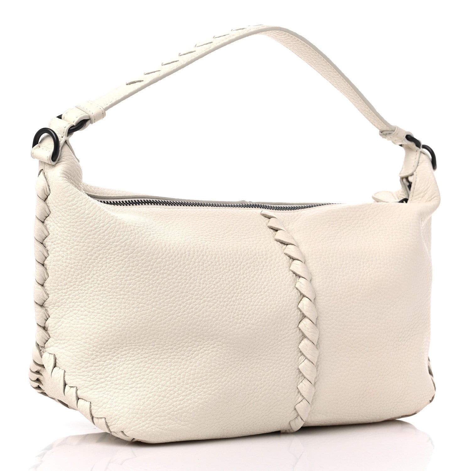 Bottega Veneta Cervo Deerskin Medium Shoulder Bag White 3 of 14