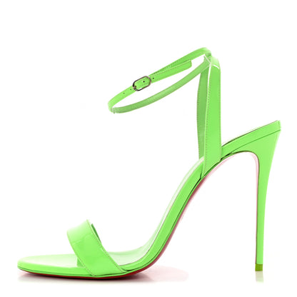 Christian Louboutin Patent Loubigirl 100 Sandals 40 Neon Green 1 of 11