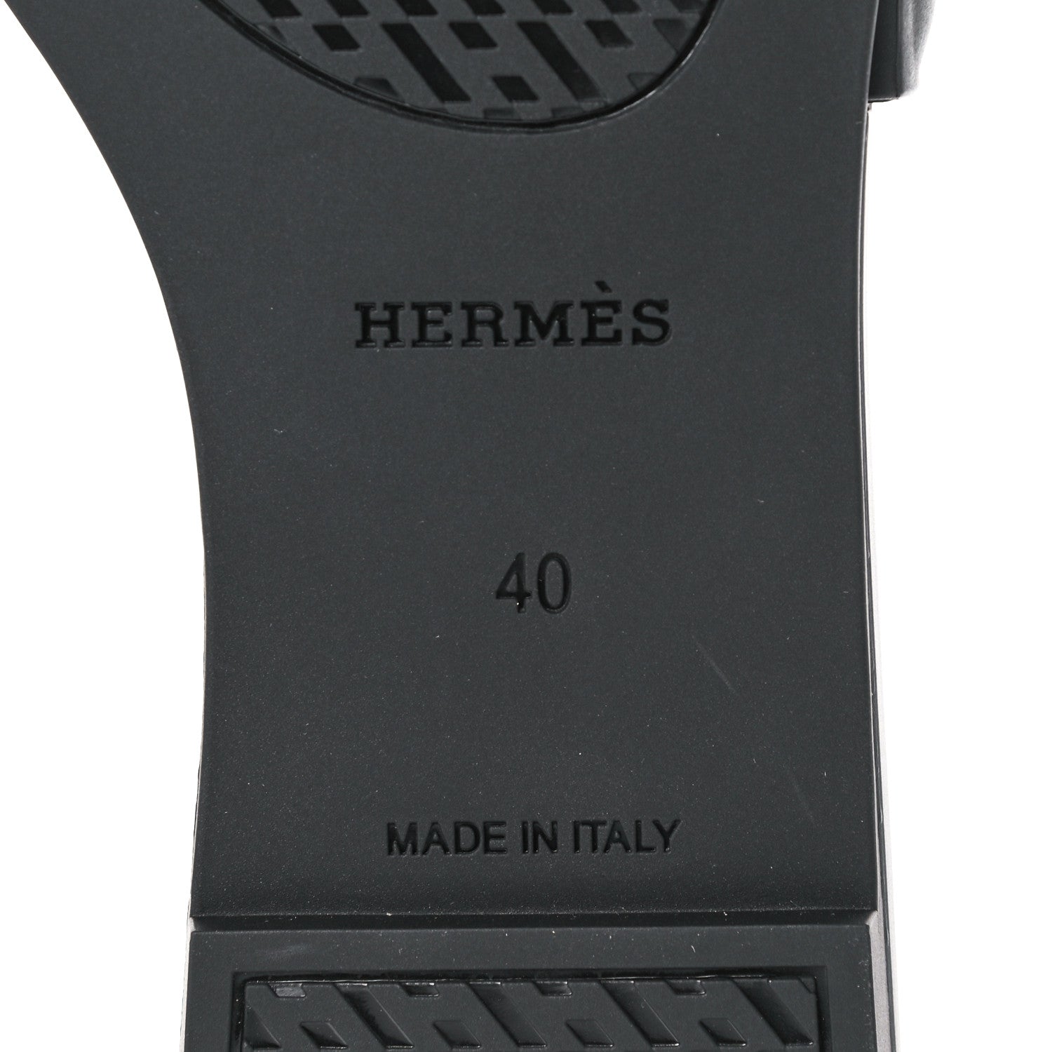 Hermes Rubber Aloha Sandals 40 Black 6 of 10