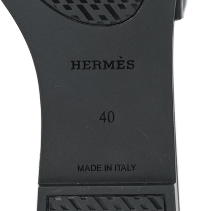 Hermes Rubber Aloha Sandals 40 Black 6 of 10