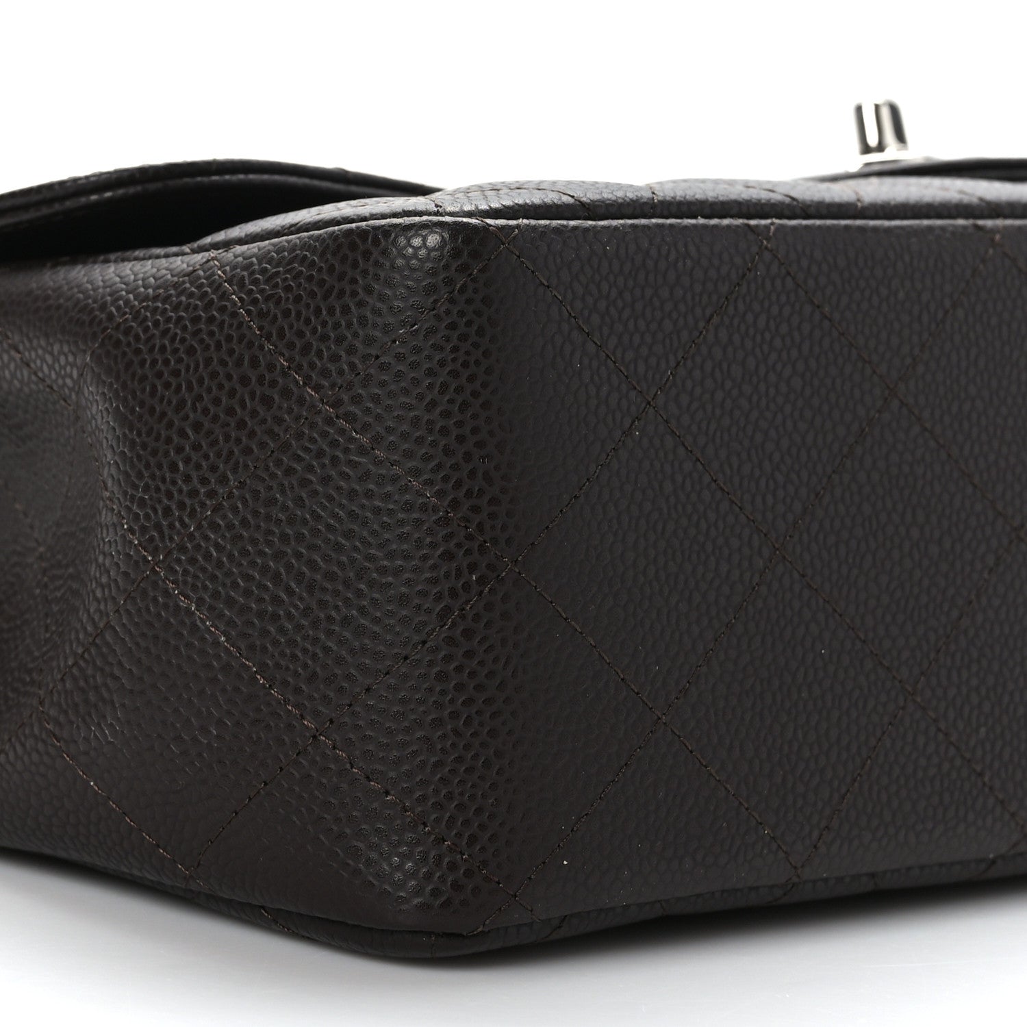 Chanel Caviar Quilted Jumbo Single Flap Dark Brown 7 of 8