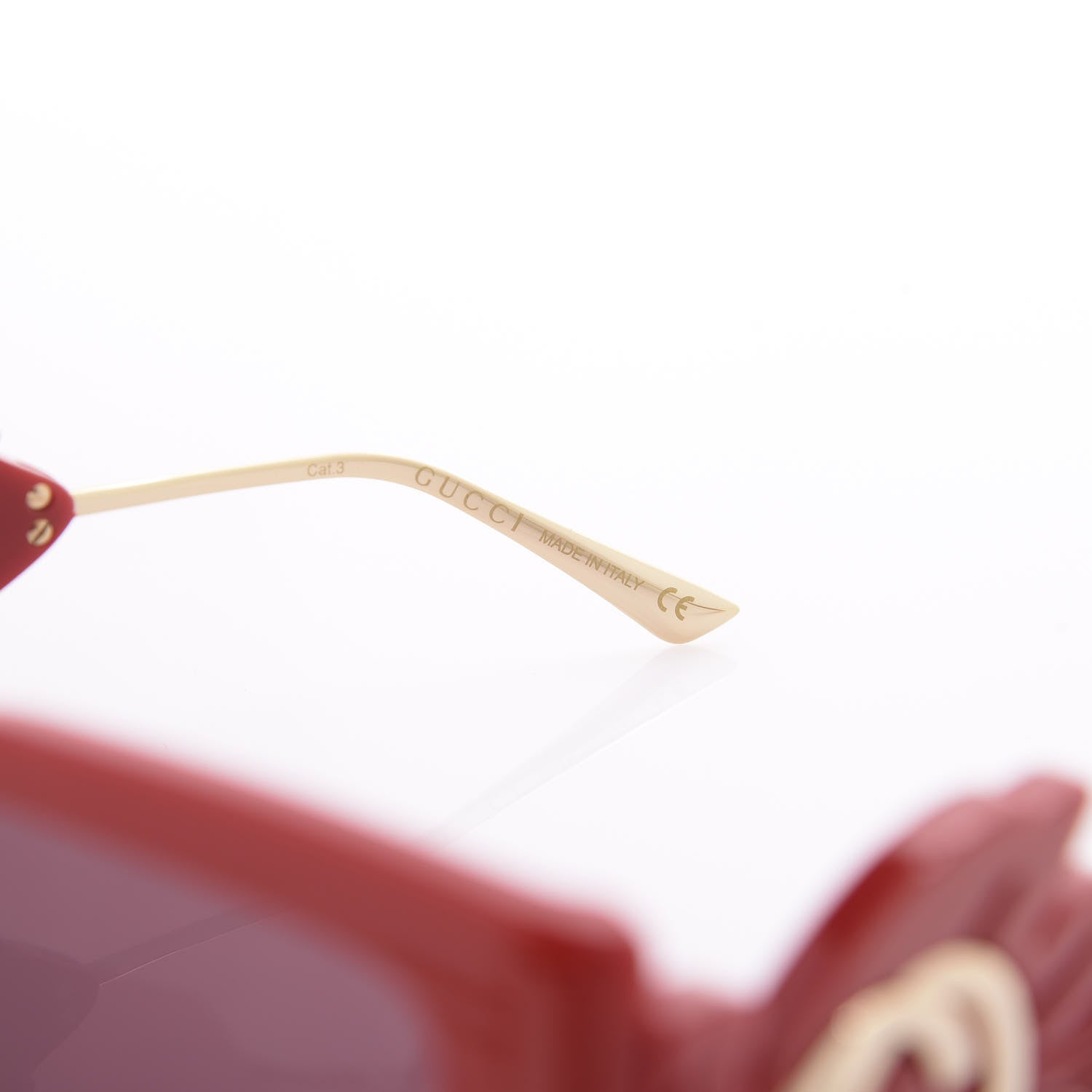 Gucci Acetate Square Frame Wing Sunglasses GG0535S Red 6 of 8