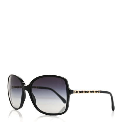 Chanel Lambskin Square Chain Sunglasses 5210-Q Black 1 of 7