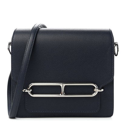 Hermes Evercolor Verso Mini Sac Roulis Bleu Nuit Orange 1 of 11