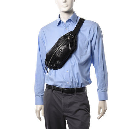 Balenciaga Lambskin Classic Hardware Neo Lift Hip Bag Black 2 of 10
