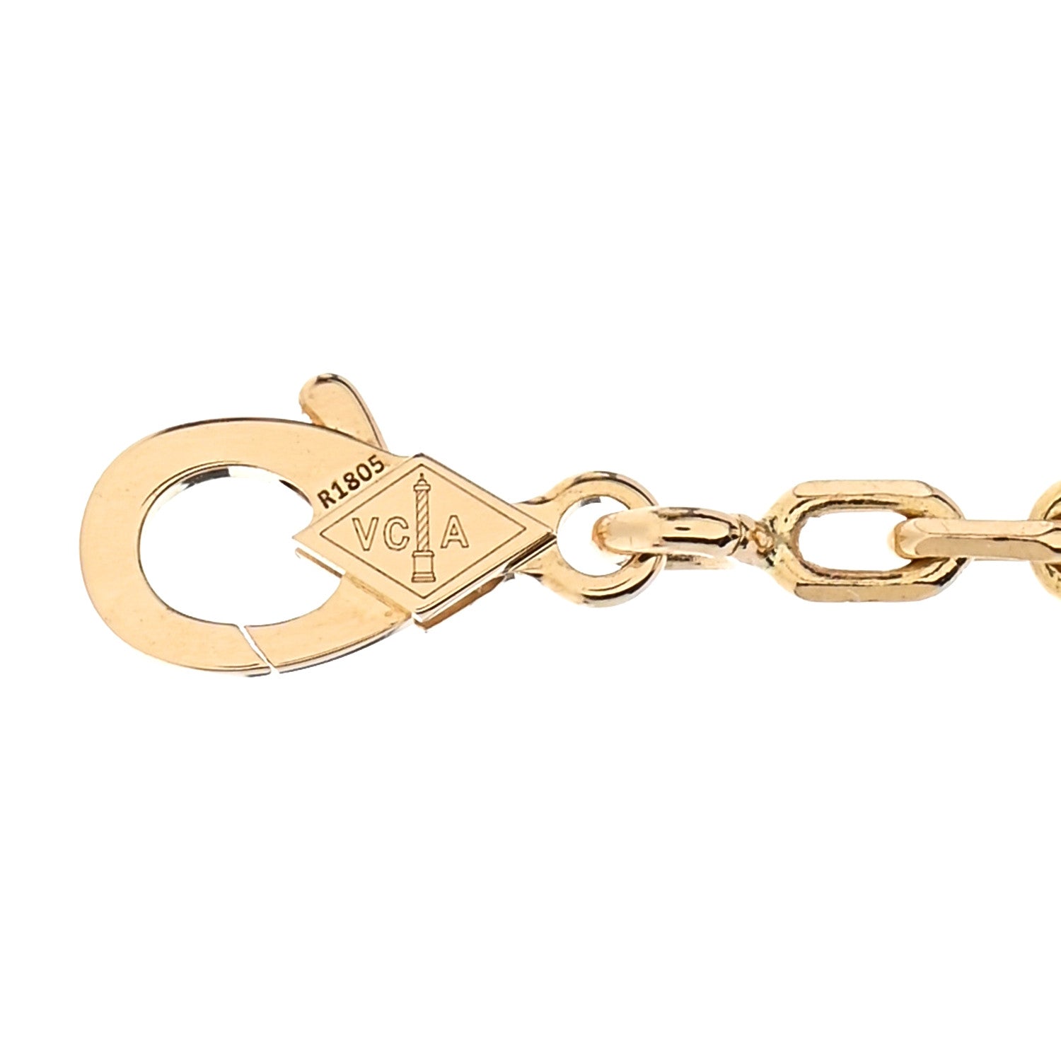 Van Cleef & Arpels 18K Yellow Gold 5 Motifs Guilloche Vintage Alhambra Bracelet 3 of 6