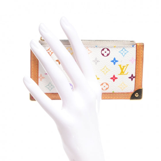 Louis Vuitton Monogram Multicolor Key Pouch White 2 of 8