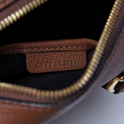 Burberry House Check Derby Calfskin Small Alchester Bowling Bag Tan 10 of 13