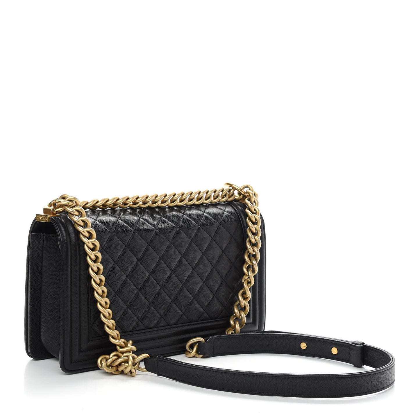 Caviar Quilted Medium Boy Flap Black