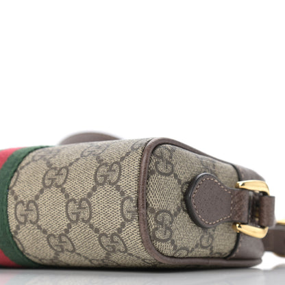 Gucci GG Supreme Monogram Web Mini Ophidia Shoulder Bag Brown 10 of 11