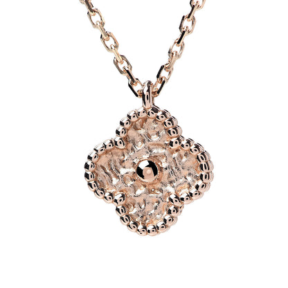 Van Cleef & Arpels 18K Rose Gold Sweet Alhambra Pendant Necklace 7 of 8