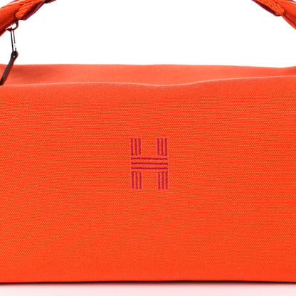 Hermes Canvas Large Bride-A-Brac Pouch Orange Feu Burgundy 7 of 11