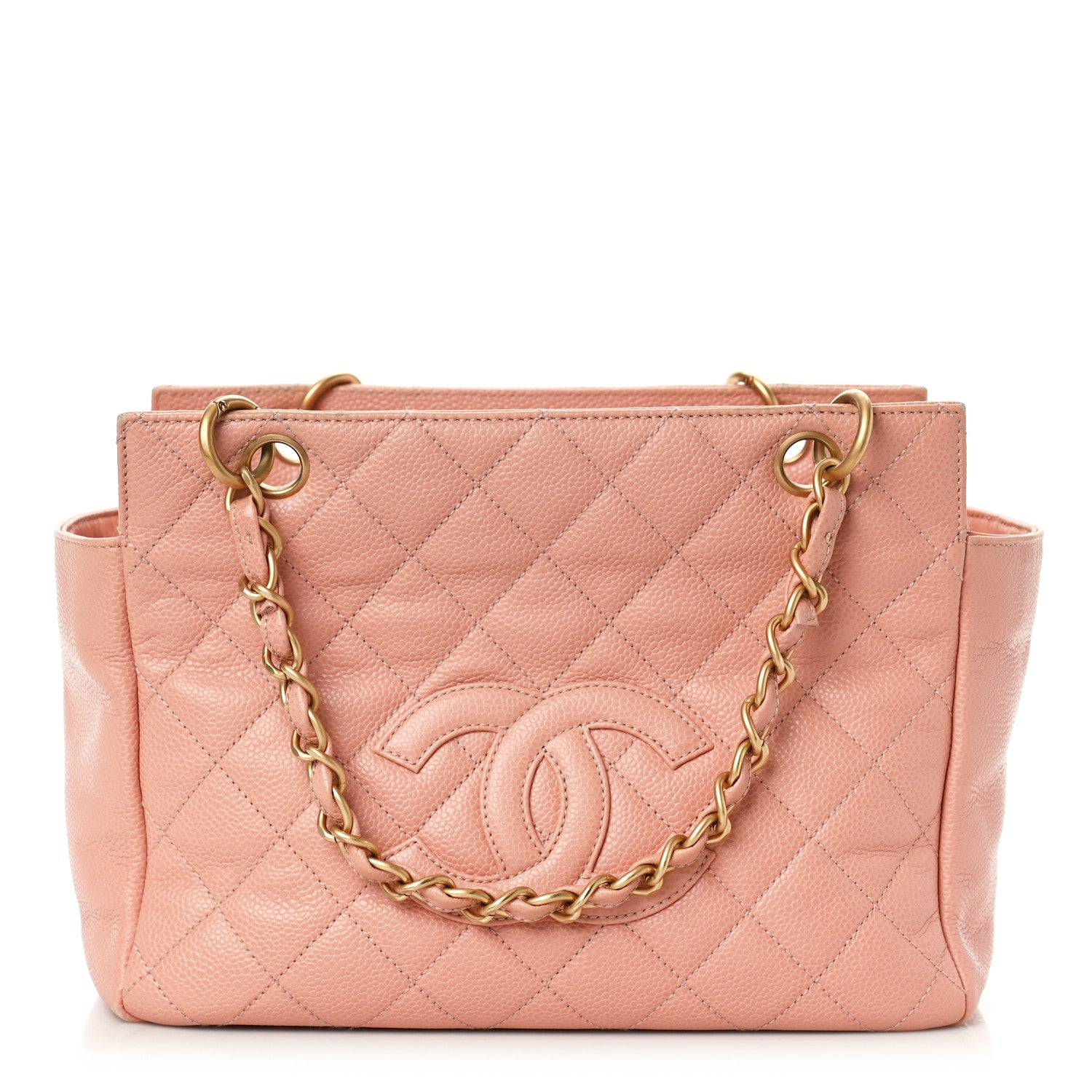 Chanel Caviar Quilted Petit Timeless Shopping Tote PTT Pink 1 of 13