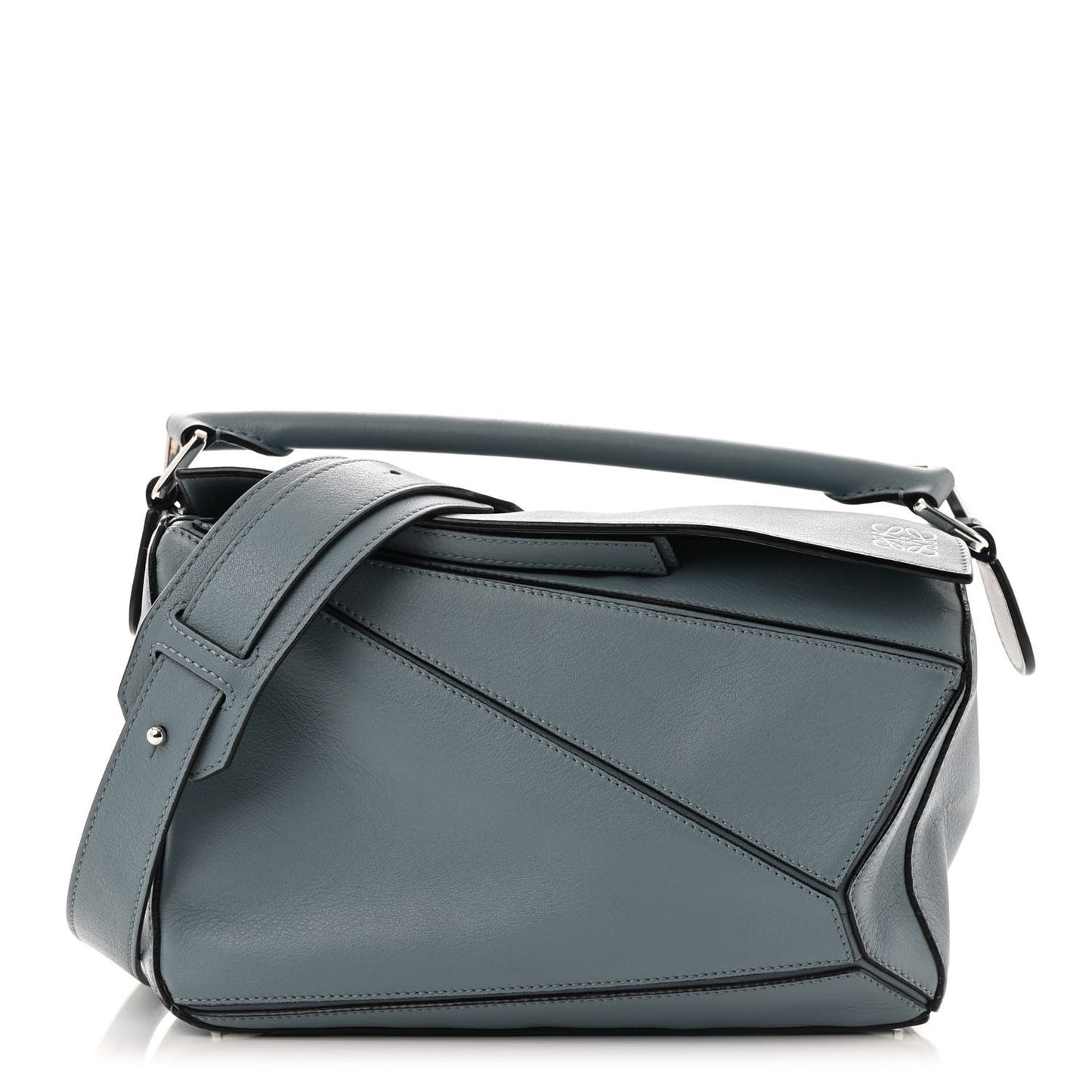 Calfskin Small Puzzle Bag Stone Blue