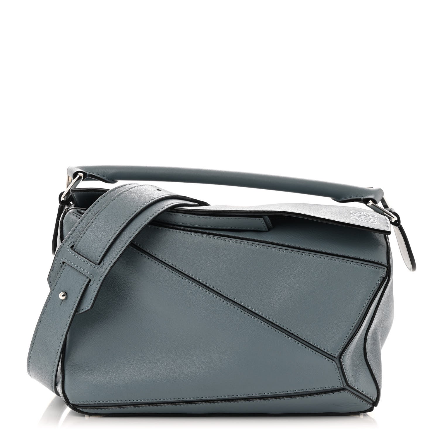Loewe Calfskin Small Puzzle Bag Stone Blue 1 of 13