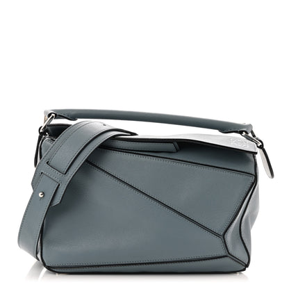 Loewe Calfskin Small Puzzle Bag Stone Blue 1 of 13