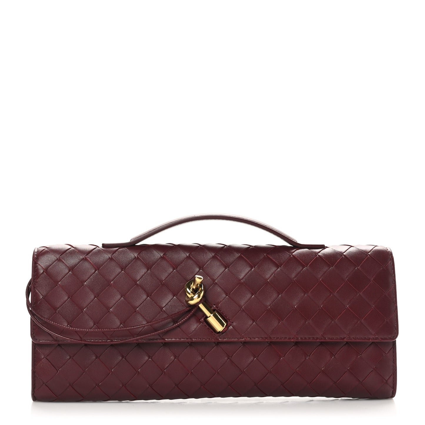 Nappa Intrecciato Long Andiamo Top Handle Clutch Barolo