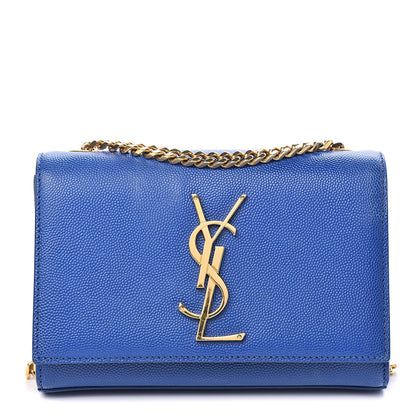 Saint Laurent Grain De Poudre Small Classic Monogram Kate Satchel Royal Blue 1 of 14