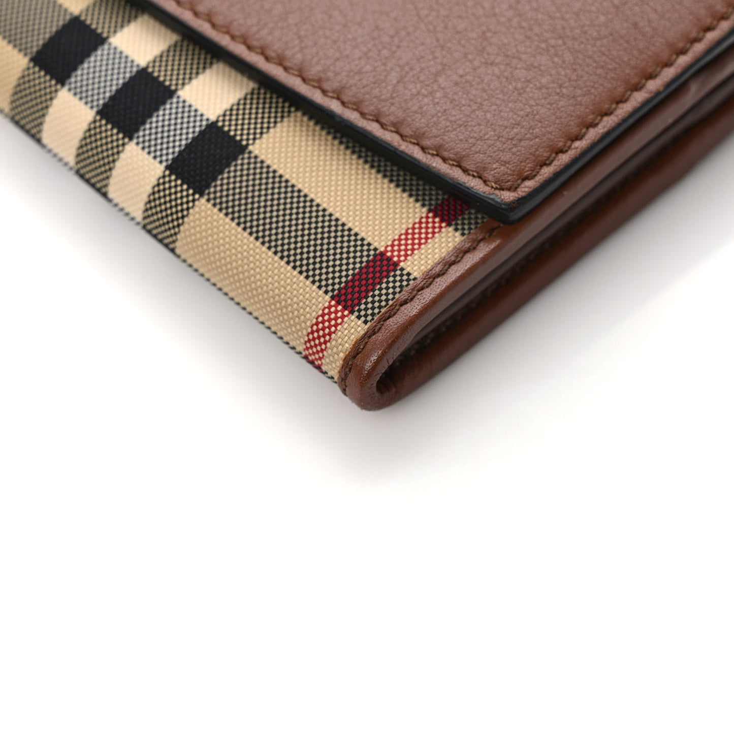Calfskin Horseferry Check Porter Continental Wallet Tan