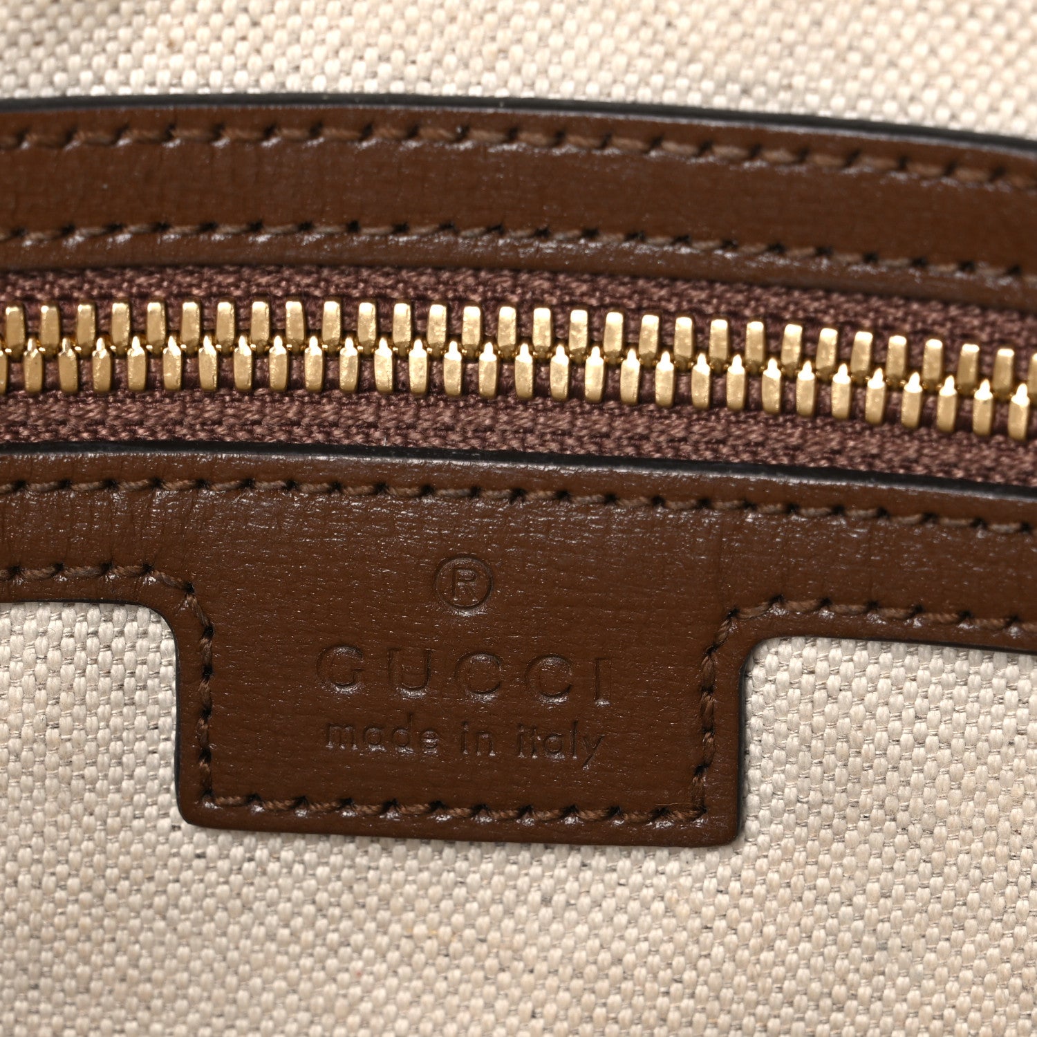 Gucci GG Supreme Monogram Azalea Calfskin Retro Interlocking G Wristlet Messenger Bag Beige Ebony Brown Sugar 6 of 10
