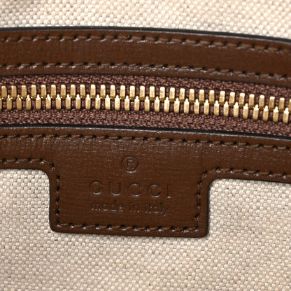 Gucci GG Supreme Monogram Azalea Calfskin Retro Interlocking G Wristlet Messenger Bag Beige Ebony Brown Sugar 6 of 10