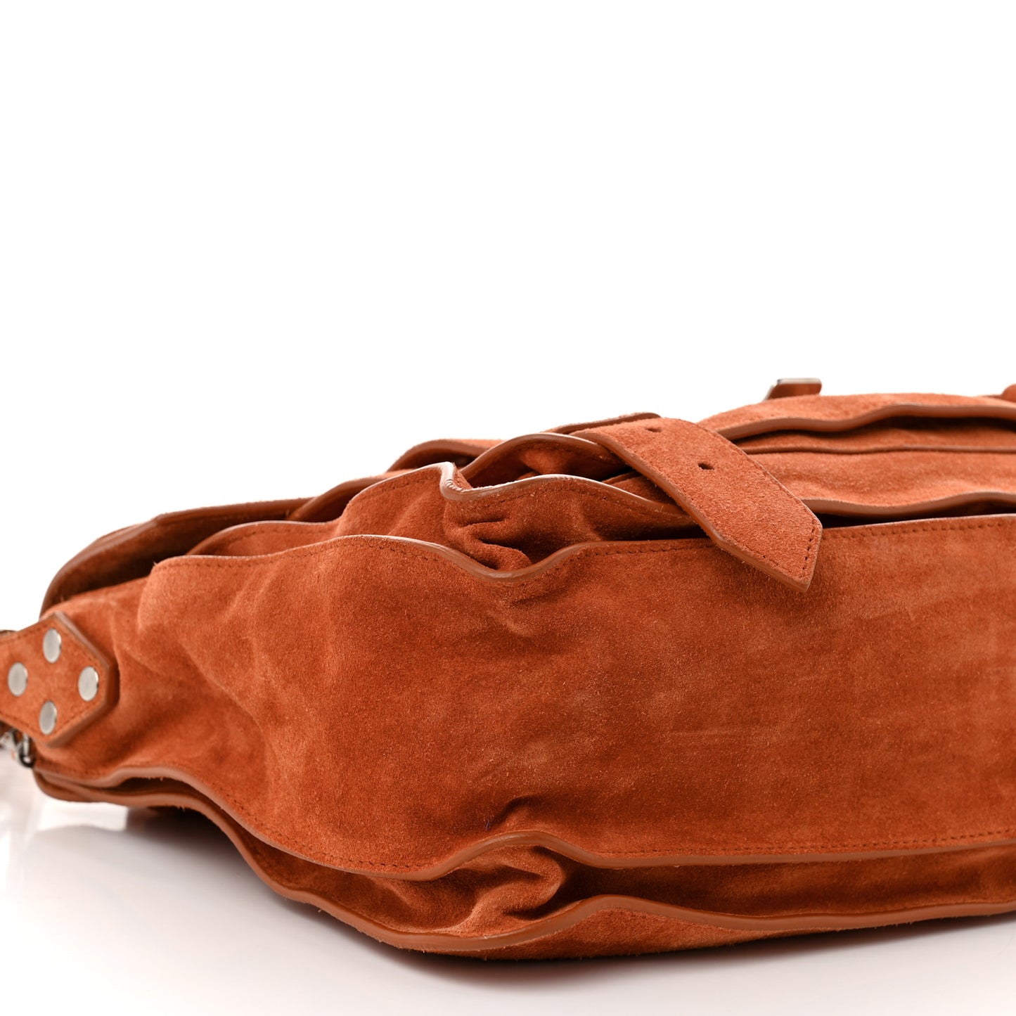 Suede Medium PS1 Satchel Red Clay