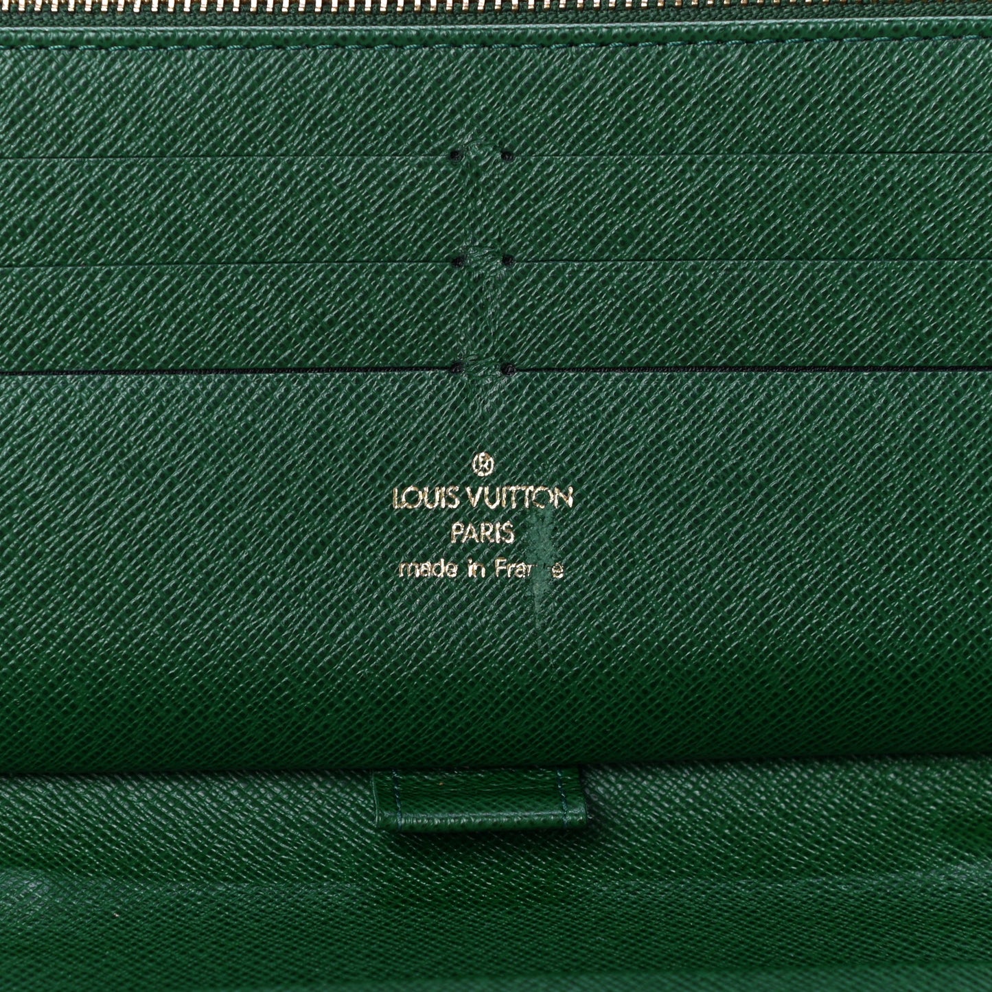 Monogram Groom Zippy Organizer Wallet Green