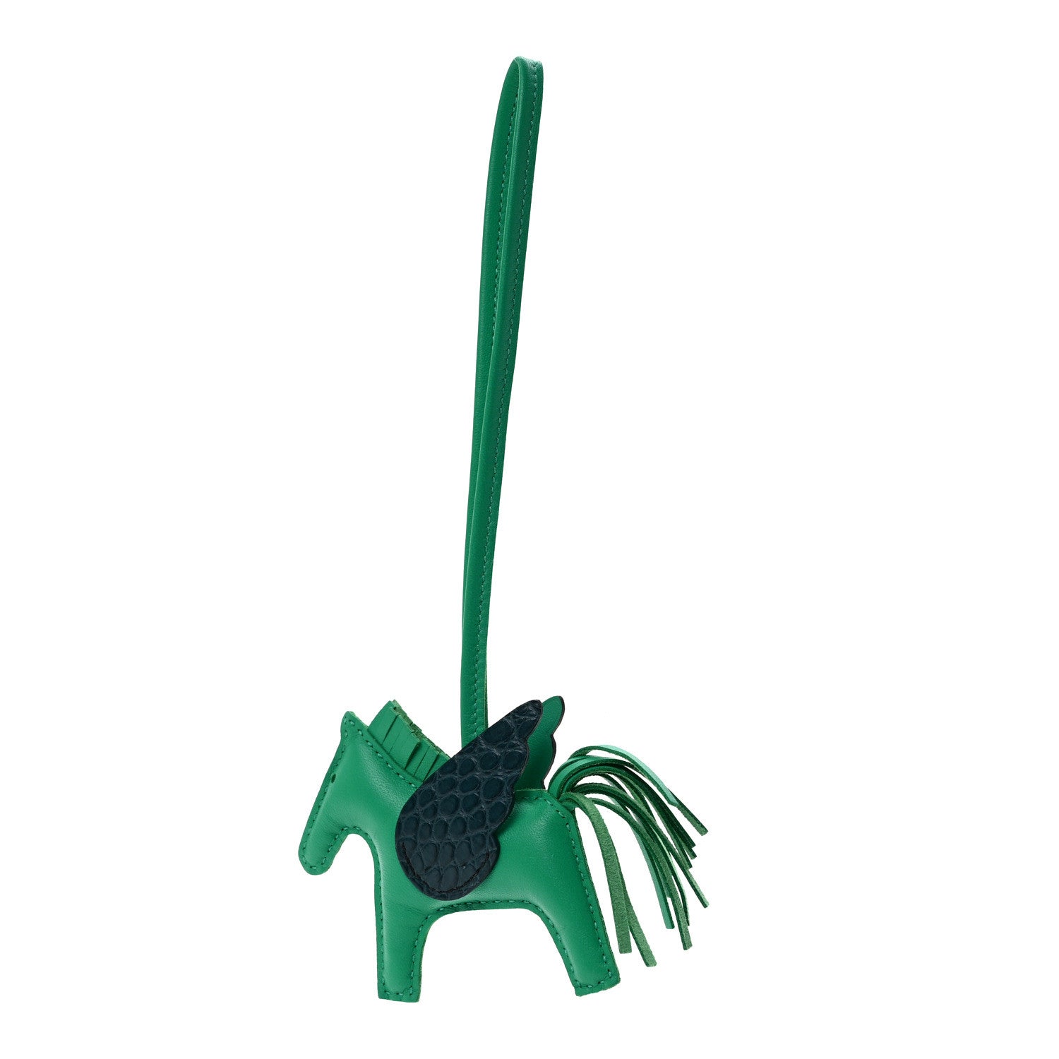 Hermes Milo Lambskin Matte Alligator Touch Grigri Rodeo Pegase Horse Bag Charm PM Menthe Vert Rousseau 1 of 4