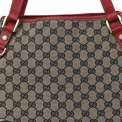 Gucci Monogram Medium Abbey Shoulder Bag Navy Red 8 of 10