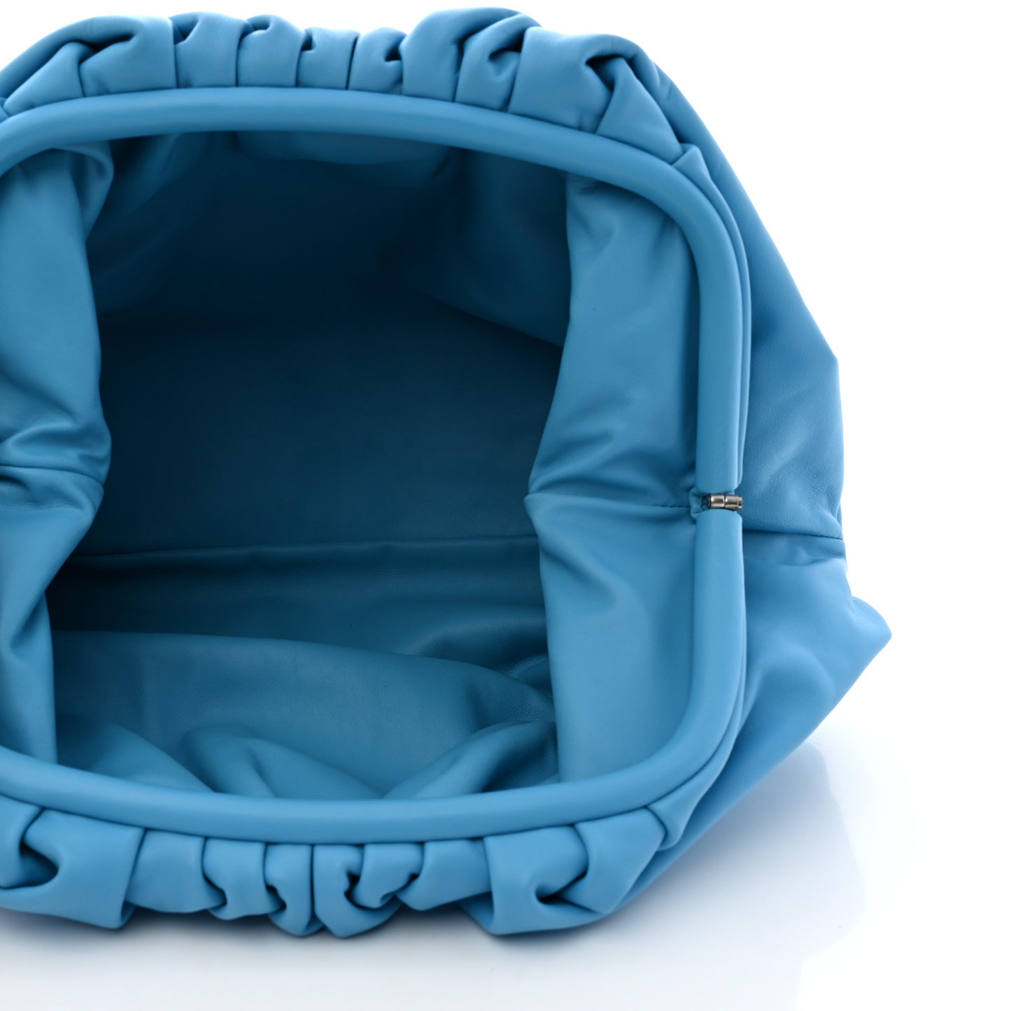 Smooth Butter Calf The Pouch Oversized Clutch Sky Blue