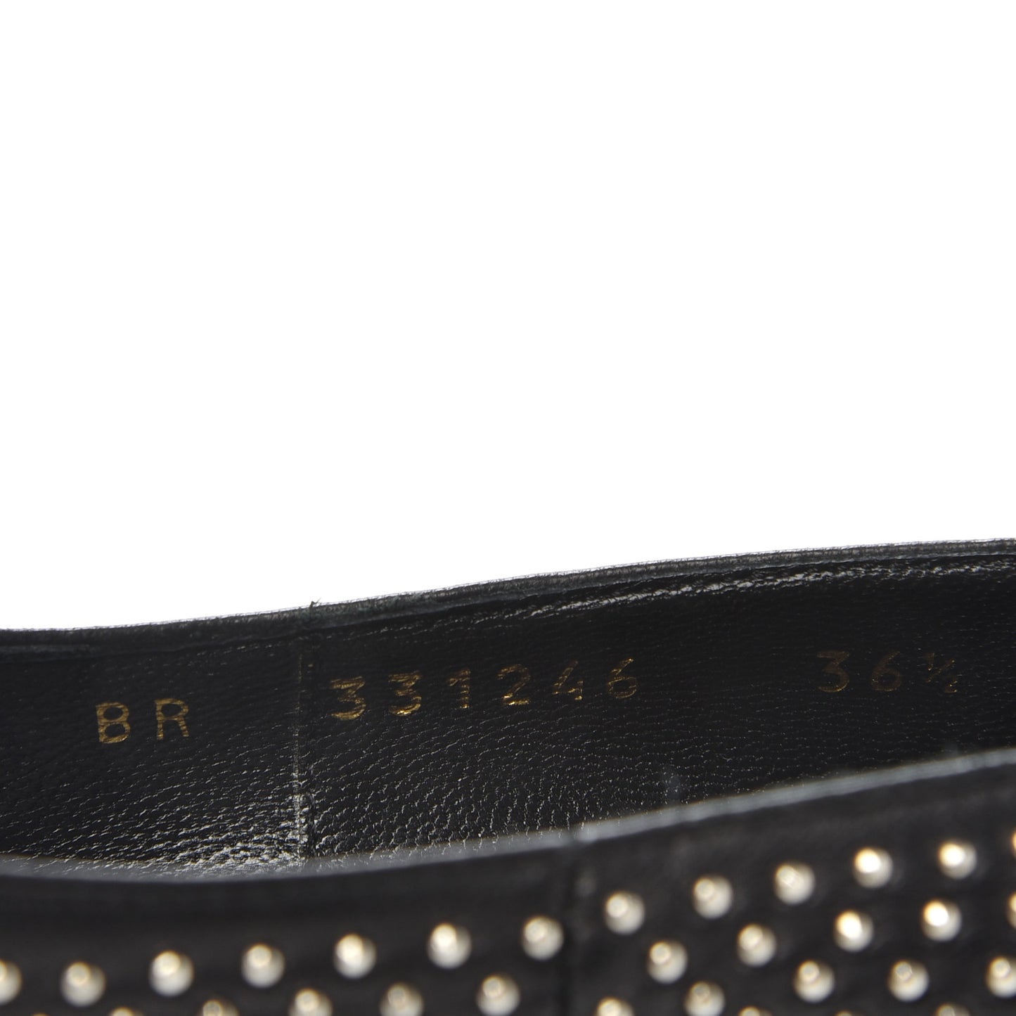 Calfskin Micro Studded 110 Pumps 36.5 Black