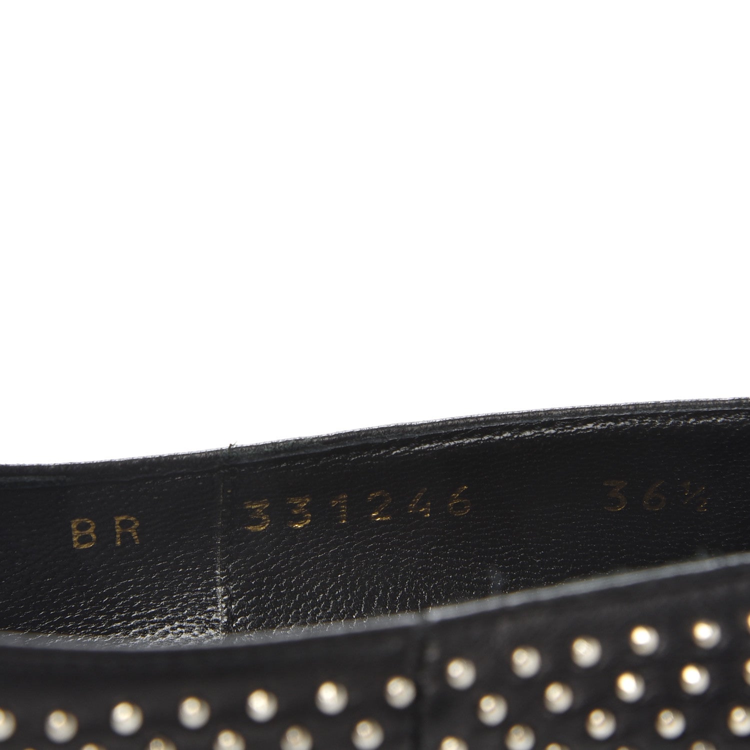 Saint Laurent Calfskin Micro Studded 110 Pumps 36.5 Black 10 of 10