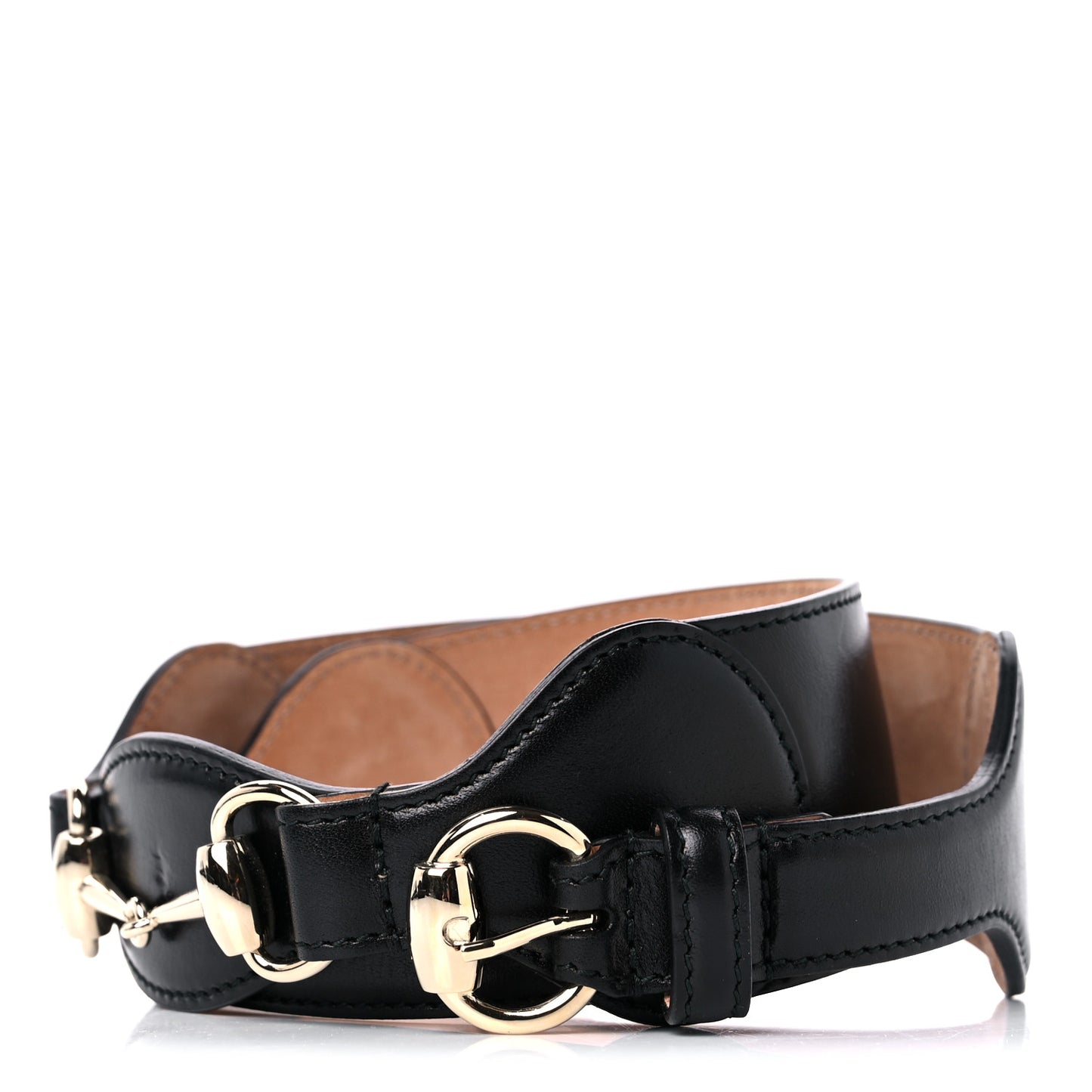Calfskin Horsebit Belt 75 30 Black