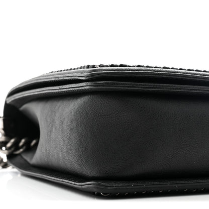 Chanel Calfskin Quilted Large Boy Top Handle Flap Black 9 of 10