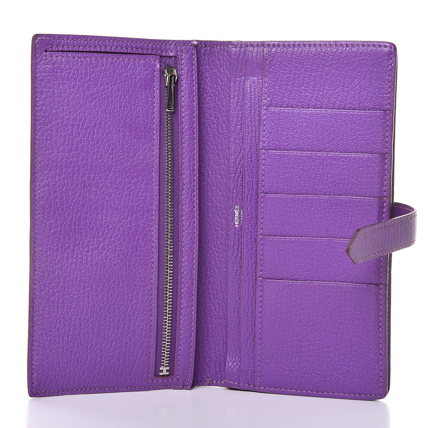 Hermes Chèvre Mysore Bearn Gusset Wallet Parme 5 of 23
