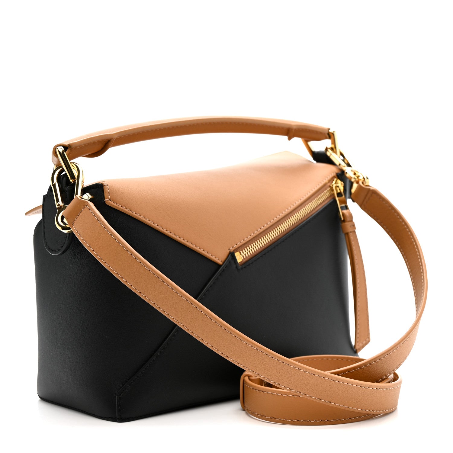 Loewe Calfskin Small Puzzle Edge Bag Warm Desert Black 3 of 11