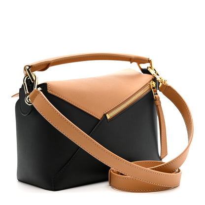 Loewe Calfskin Small Puzzle Edge Bag Warm Desert Black 3 of 11