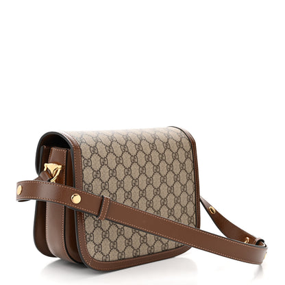 Gucci GG Supreme Monogram Horsebit 1955 Shoulder Bag Beige Brown Sugar 3 of 10