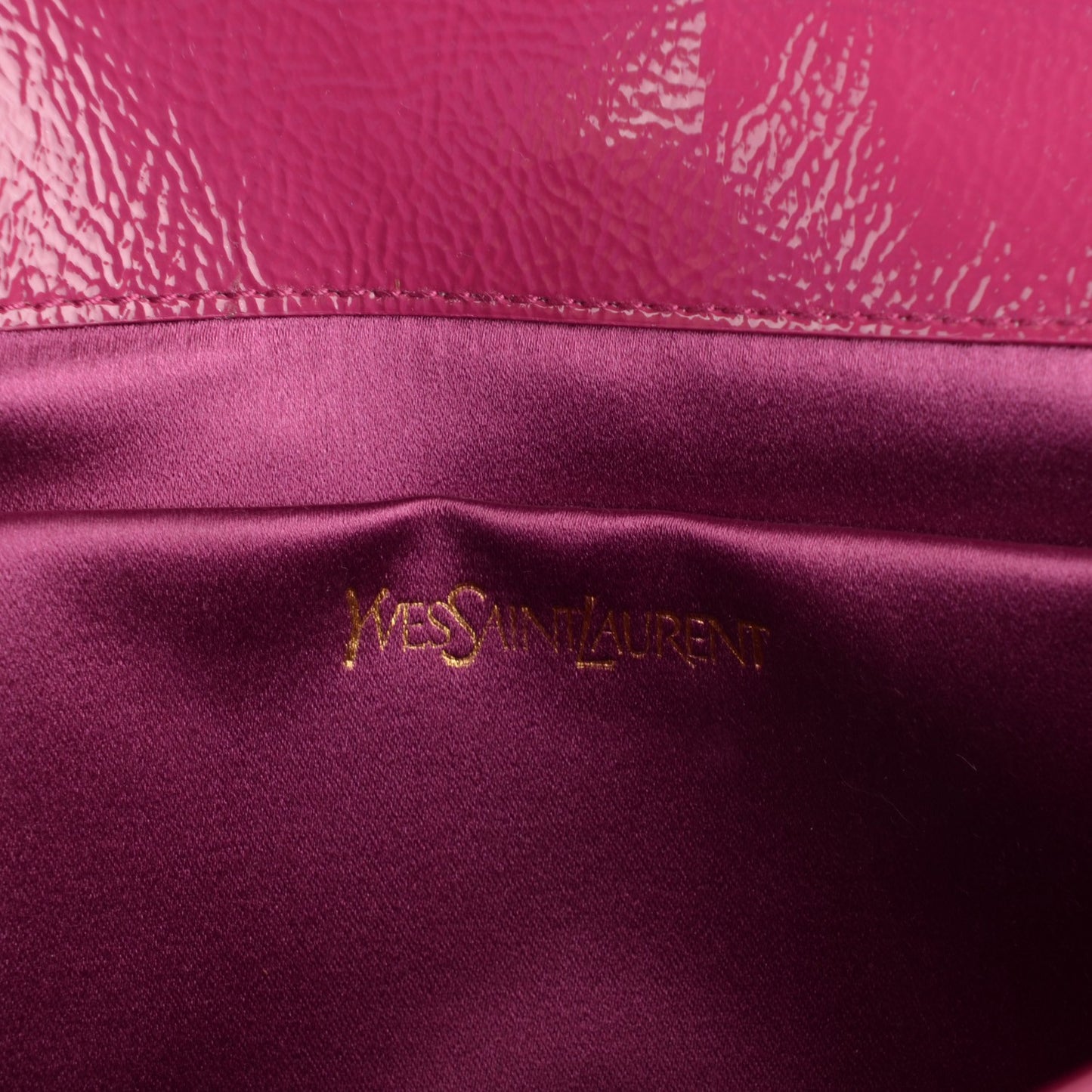 Textured Patent Monogram Large Belle De Jour Clutch Fuchsia