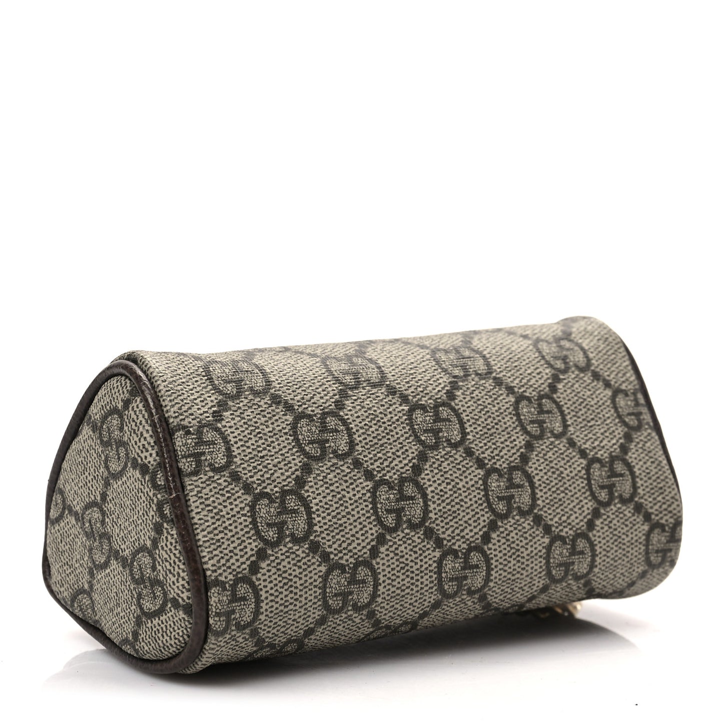 GG Supreme Monogram Strawberry Retro Interlocking G Barrel Coin Purse Beige Ebony