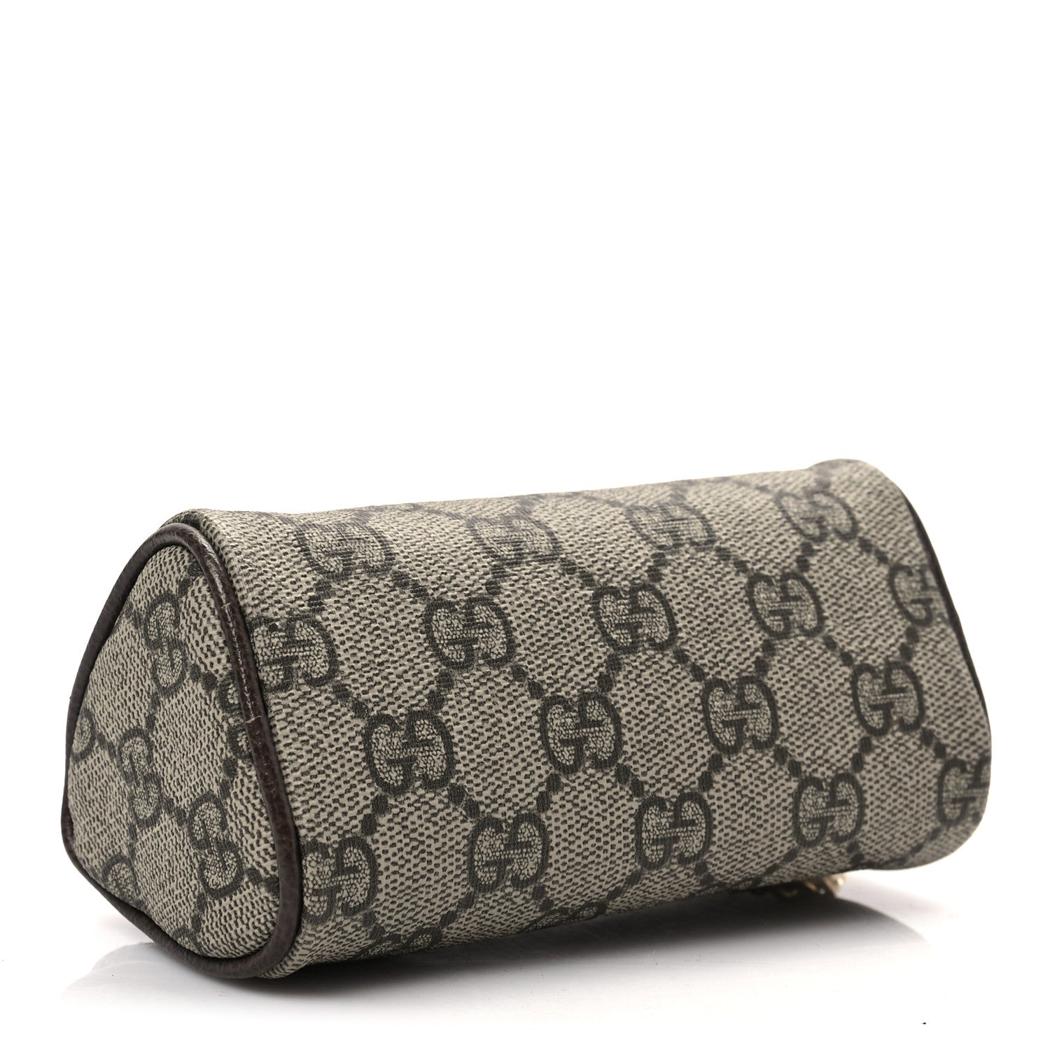Gucci GG Supreme Monogram Strawberry Retro Interlocking G Barrel Coin Purse Beige Ebony 4 of 7