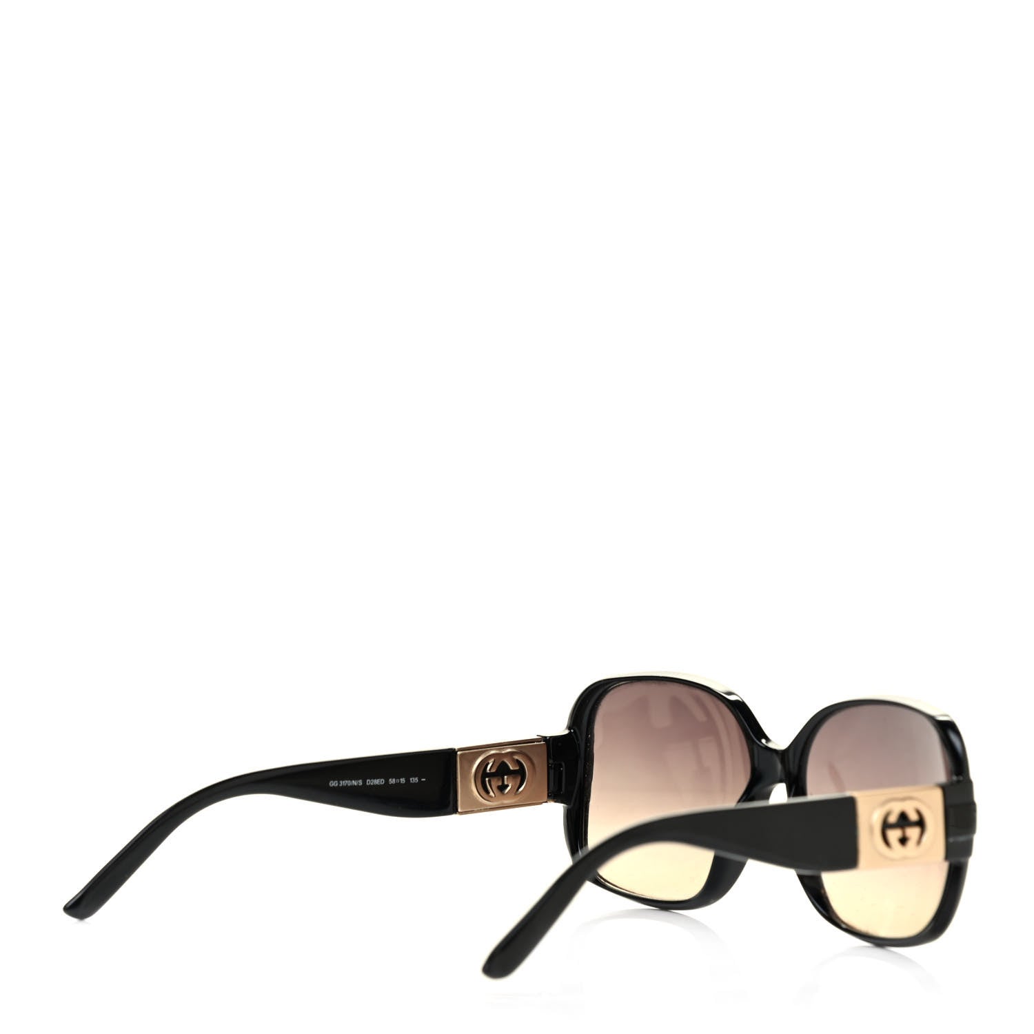 Gucci Acetate Oversize Square Frame Sunglasses GG3170 Black 4 of 7