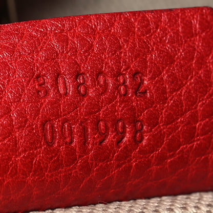 Gucci Cellarius Calfskin Medium Soho Chain Shoulder Bag Vibrant Red 7 of 10