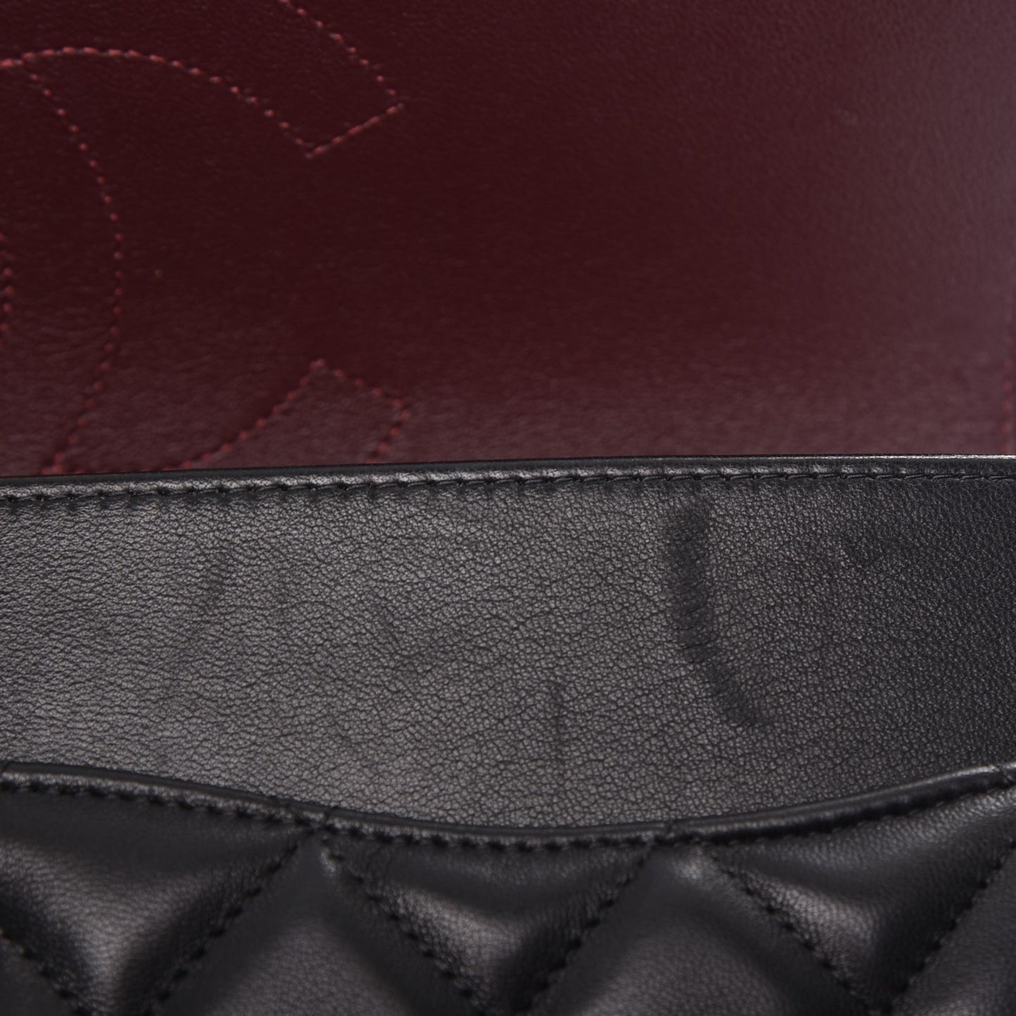 Lambskin Quilted Jumbo Double Flap Black
