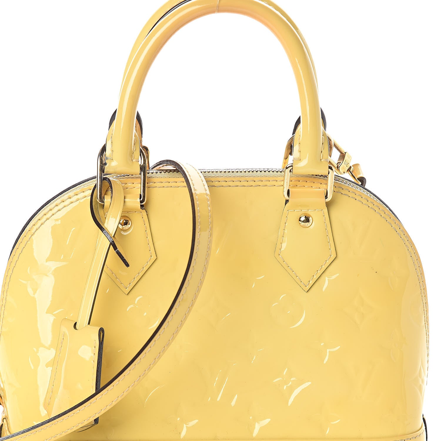 Louis Vuitton Vernis Alma BB Citrine 9 of 12