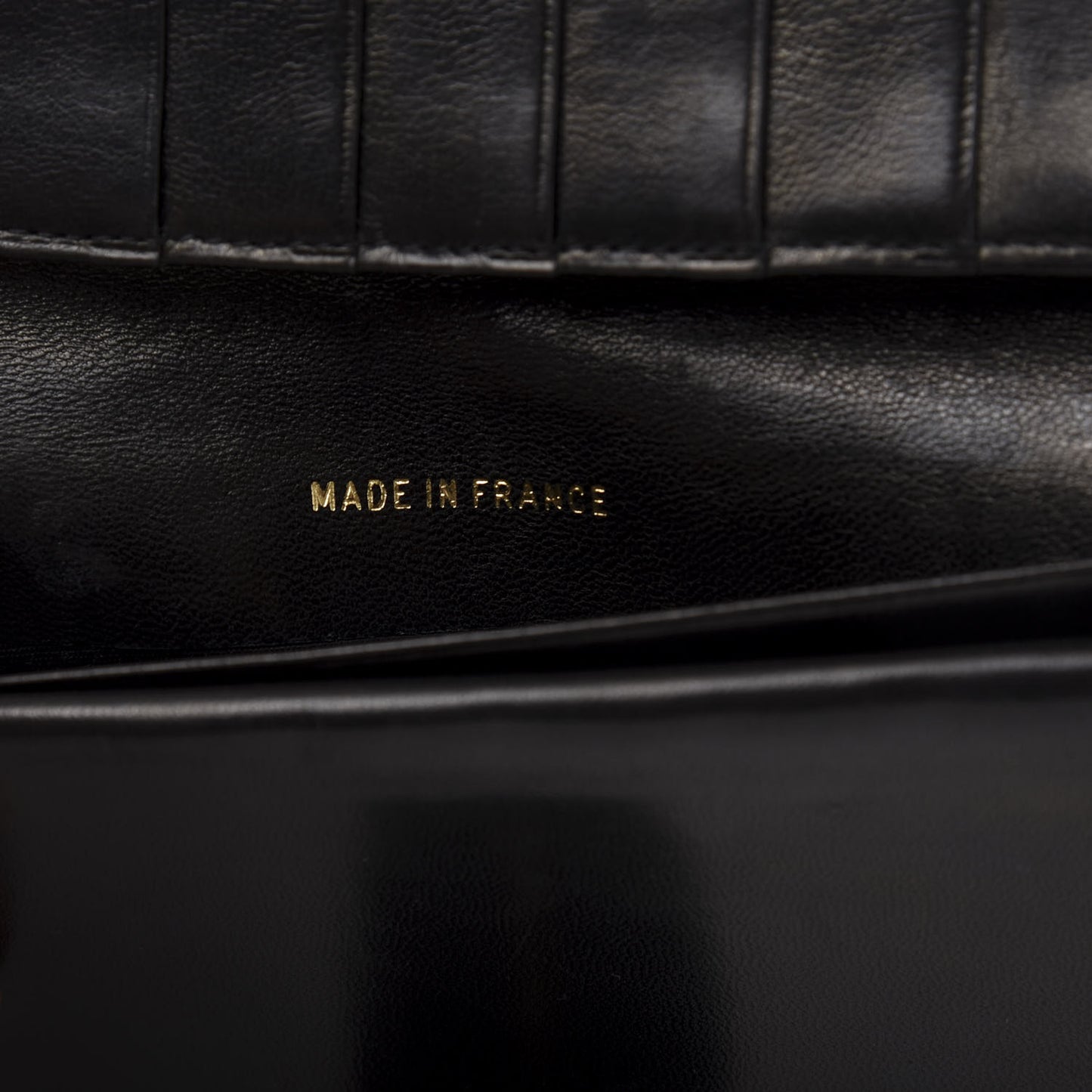 Lambskin Diamond Stitched French Wallet Black
