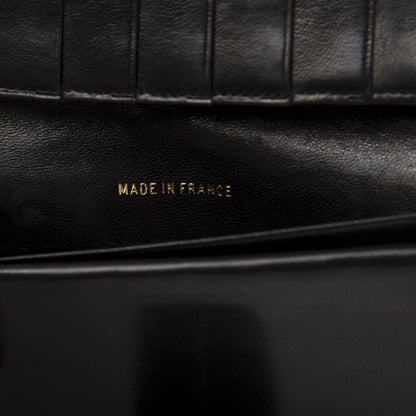 Chanel Lambskin Diamond Stitched French Wallet Black 9 of 11