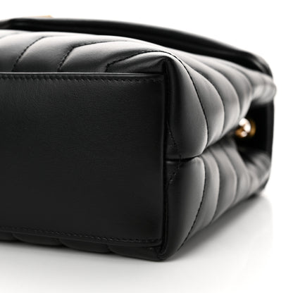 Saint Laurent Calfskin Y Quilted Monogram Small Loulou Chain Satchel Black 10 of 11
